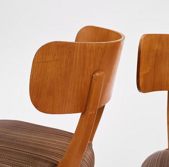 Axel Einar Hjorth, a set of six "Birka" chairs, Nordiska Kompaniet, 1937.