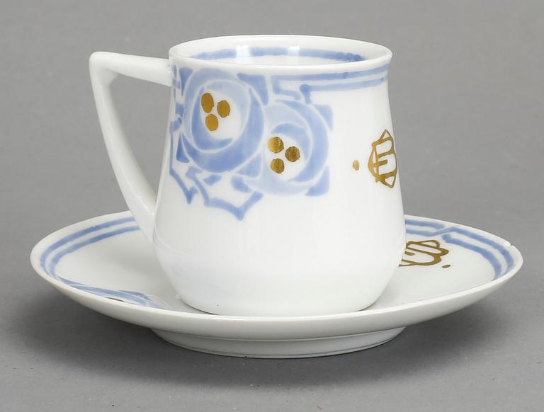 KAFFESERVIS, 13 delar, "Botticelli", Hans Günther Reinstein, Rosenthal & Co, Darmstadt. Bär datering 1907.