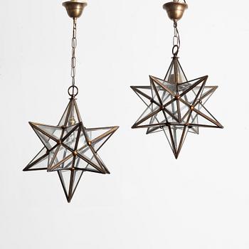 A pair of pendant lamps, 20th century.
