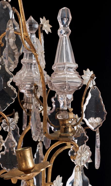 LJUSKRONA, för sex ljus. Frankrike, 1700-talets andra hälft/1800-talets första hälft. Louis XV.