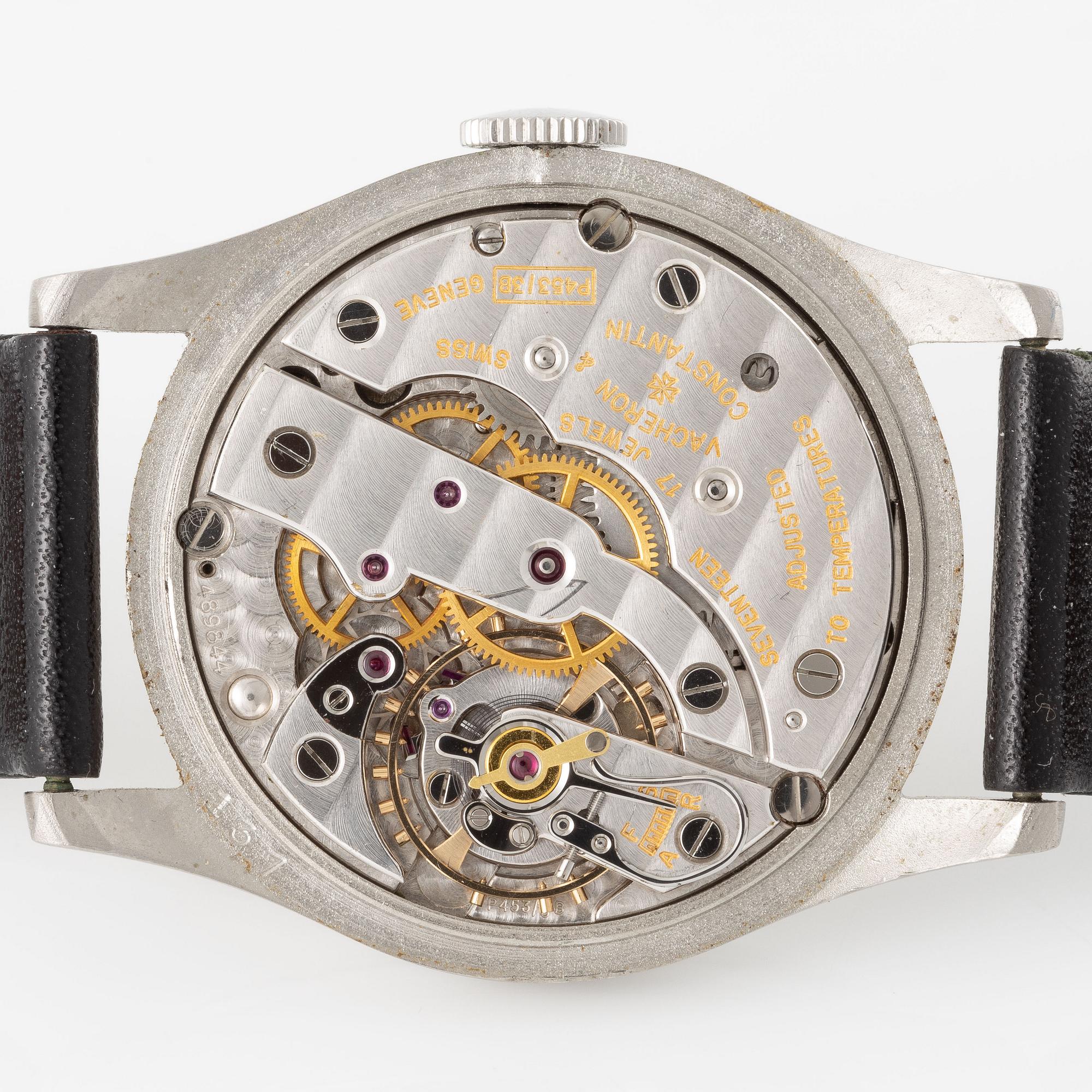 Vacheron & Constantin, "Guilloché Dial", "Steel Case", ca 1950.