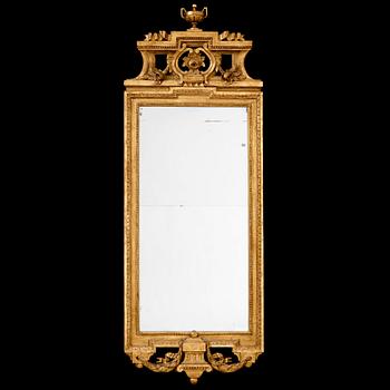 572. A Gustavian 18th century mirror by Johan Åkerblad, master 1758.