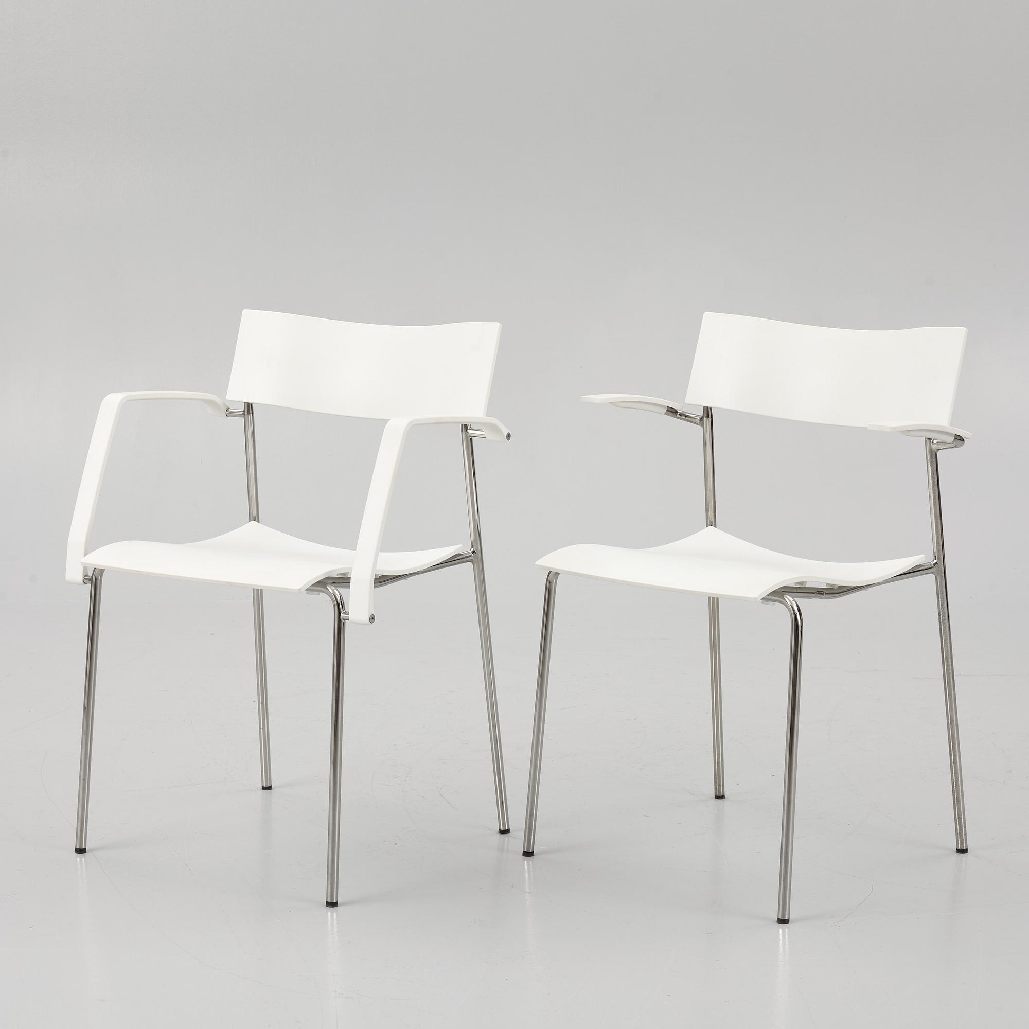 Johannes Foersom & Peter Hiort-Lorenzen, a set of six 'Campus' chairs, Lammhults, after 1992.