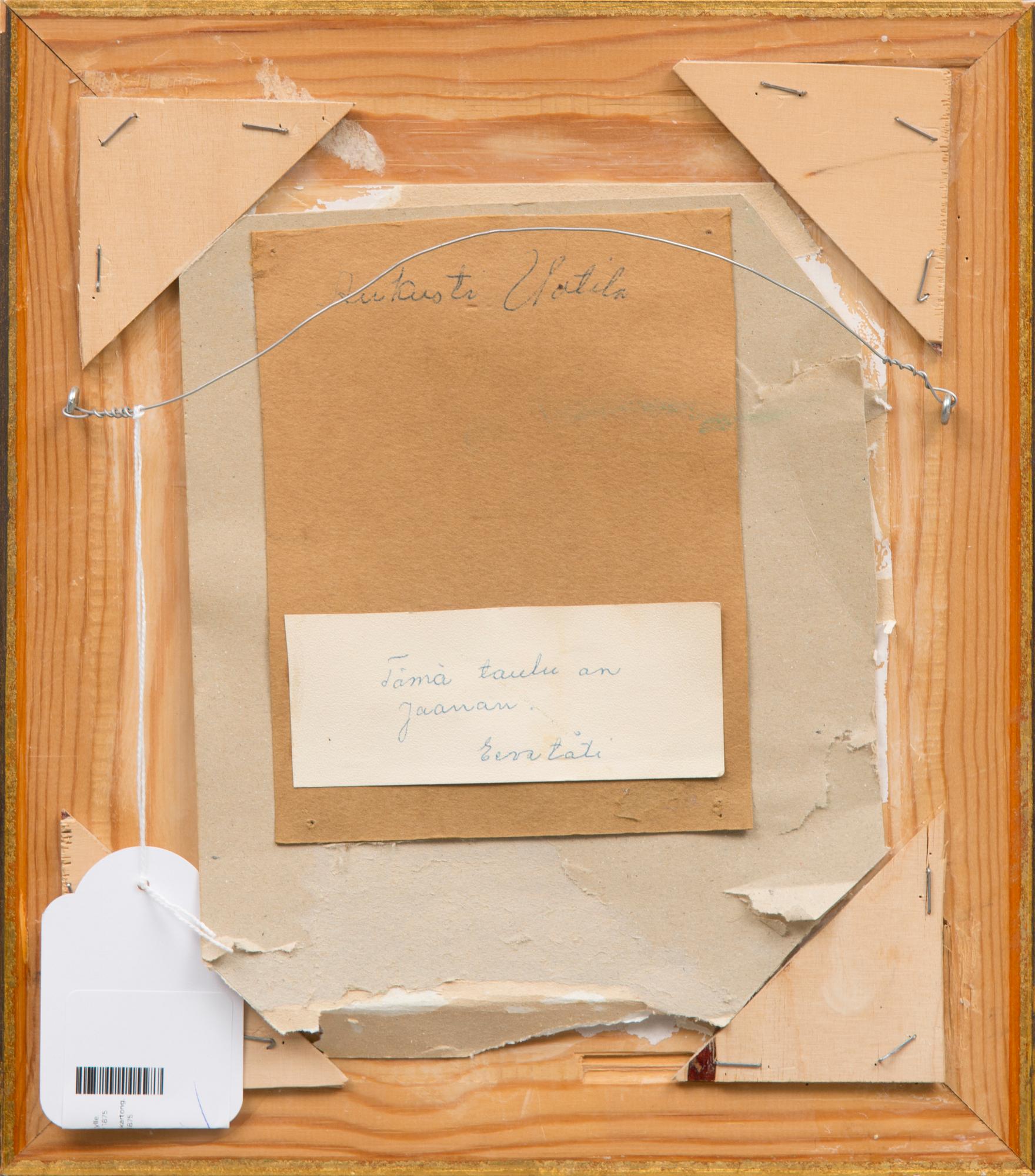 oil on board, signed AU and dated 1875.