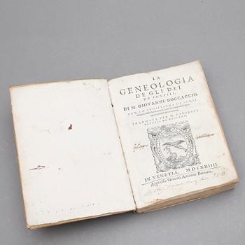 GIOVANNI BOCCACCIO, La Genealogia De Gli Dei Gentili.., Venedig 1574.