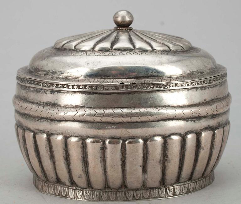 SOCKERSKÅL, silver, biedermeier, Baltisk 1820-1840.