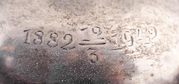 LJUSSTAKAR, 1 par, silver, C G Hallberg, Stockholm 1938 och 1941.