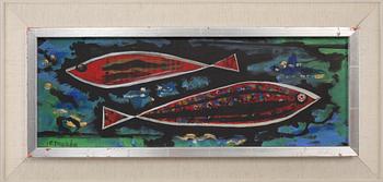 ESAIAS THORÉN, olja på pannå, signerad.