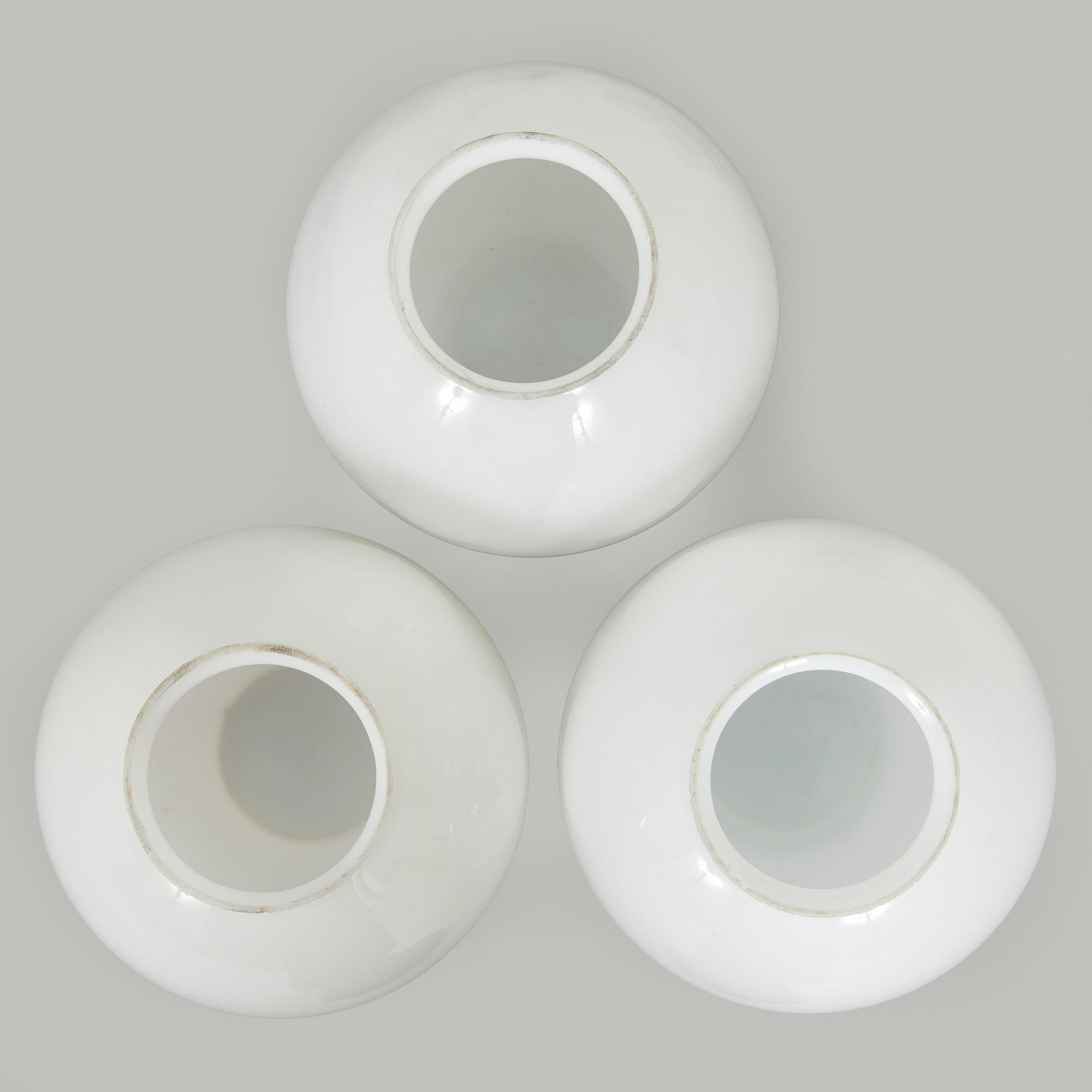 Paavo Tynell, a set of three 1930s ceiling lamps '2008' for Taito Oy.