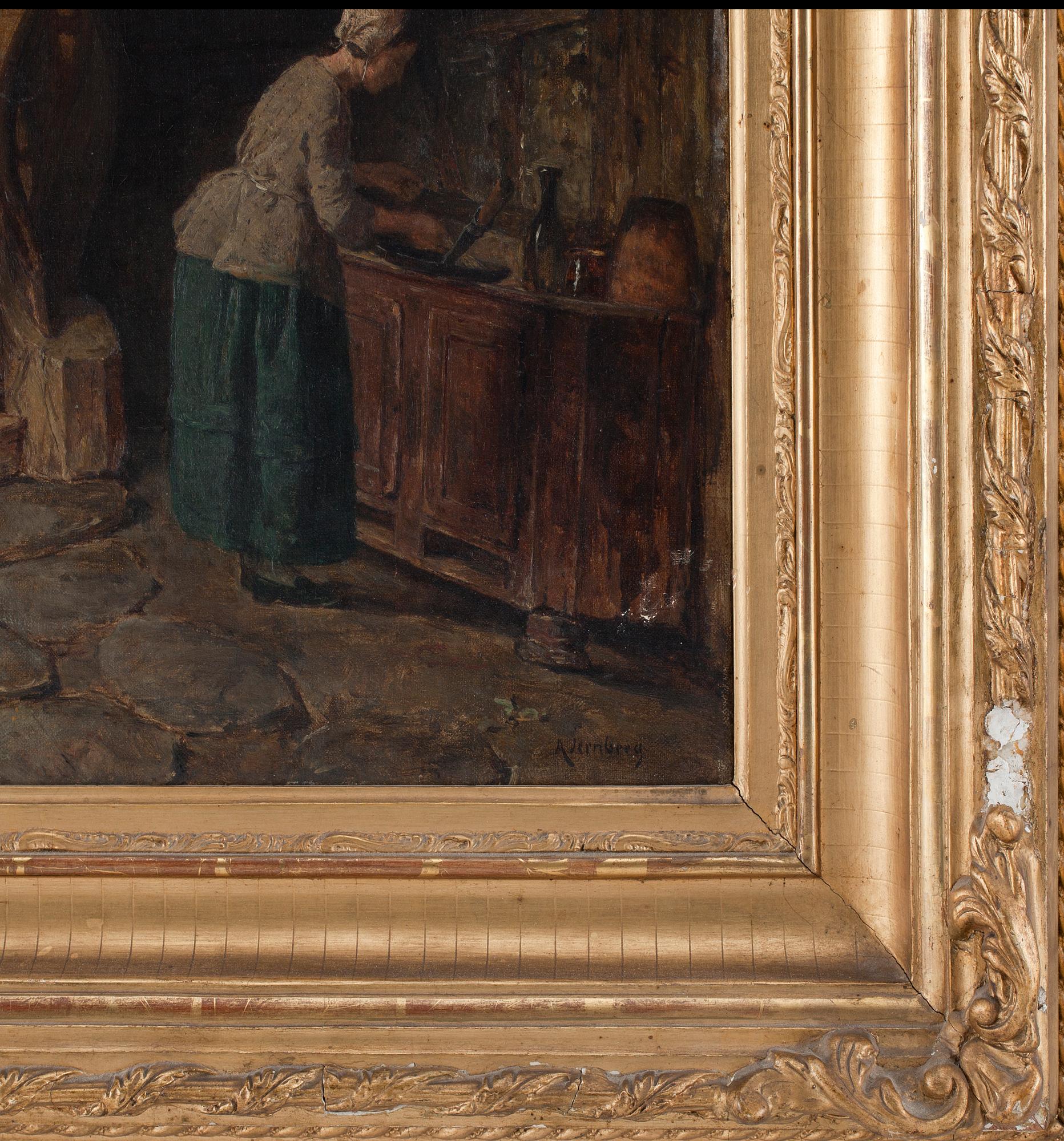 AUGUST JERNBERG, olja på duk. Sign.