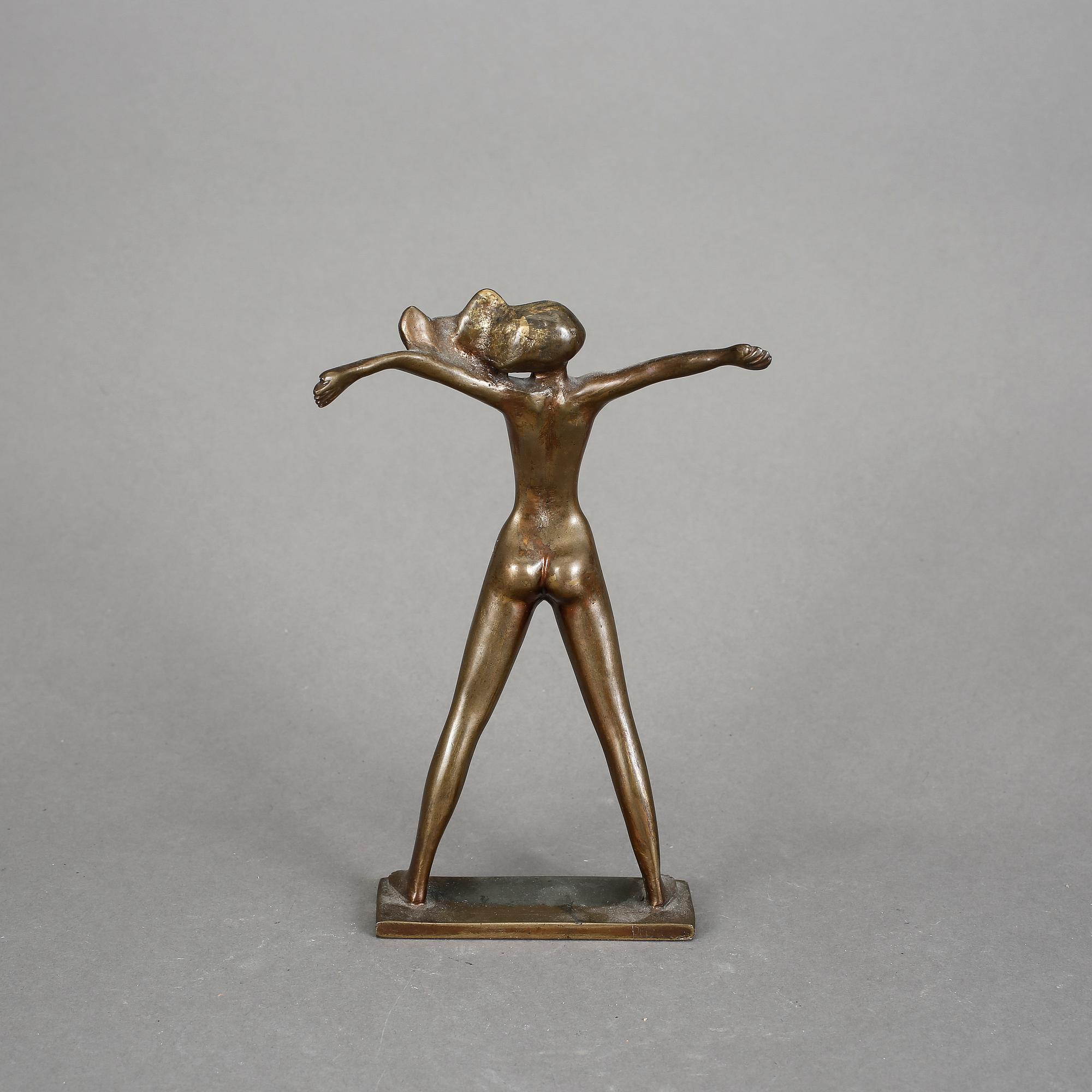 STIG BLOMBERG, skulptur, brons.