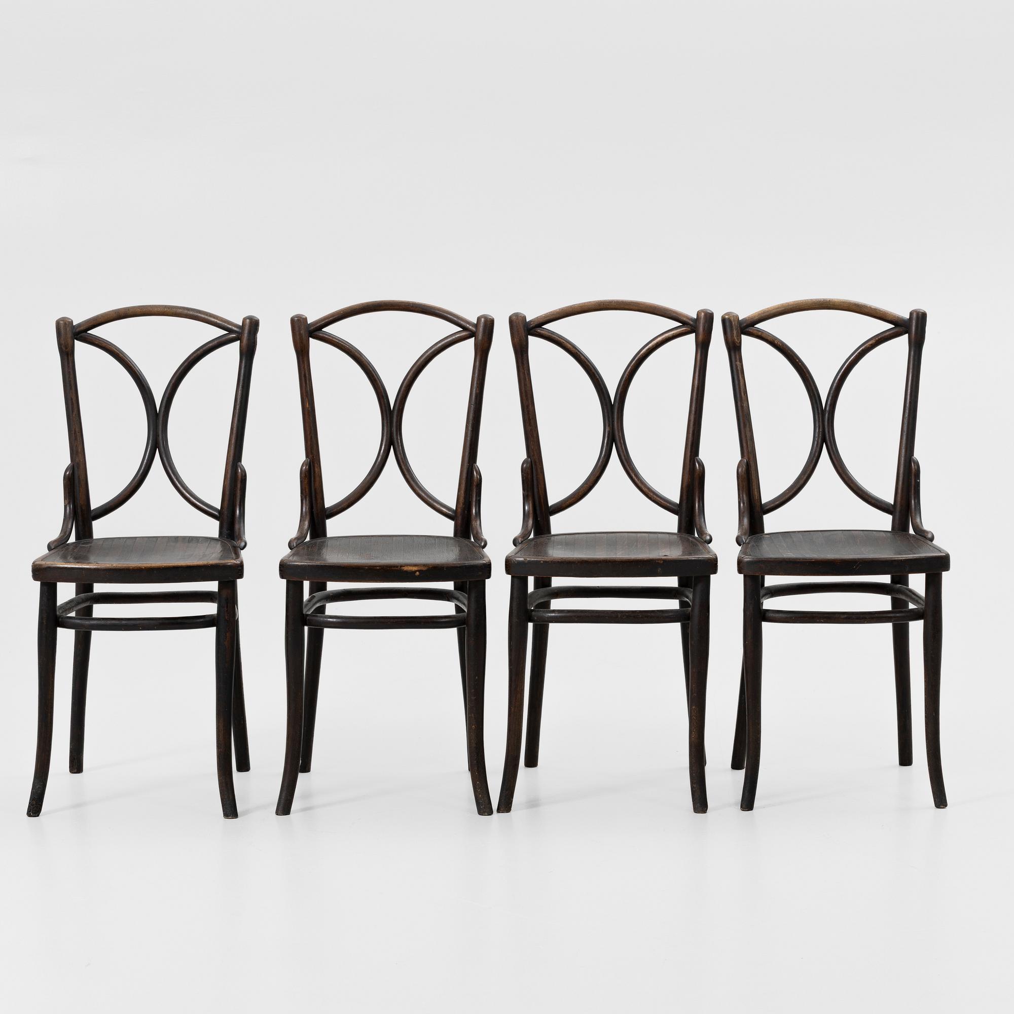 Chairs, 4, Thonet, first half of the 20th century.