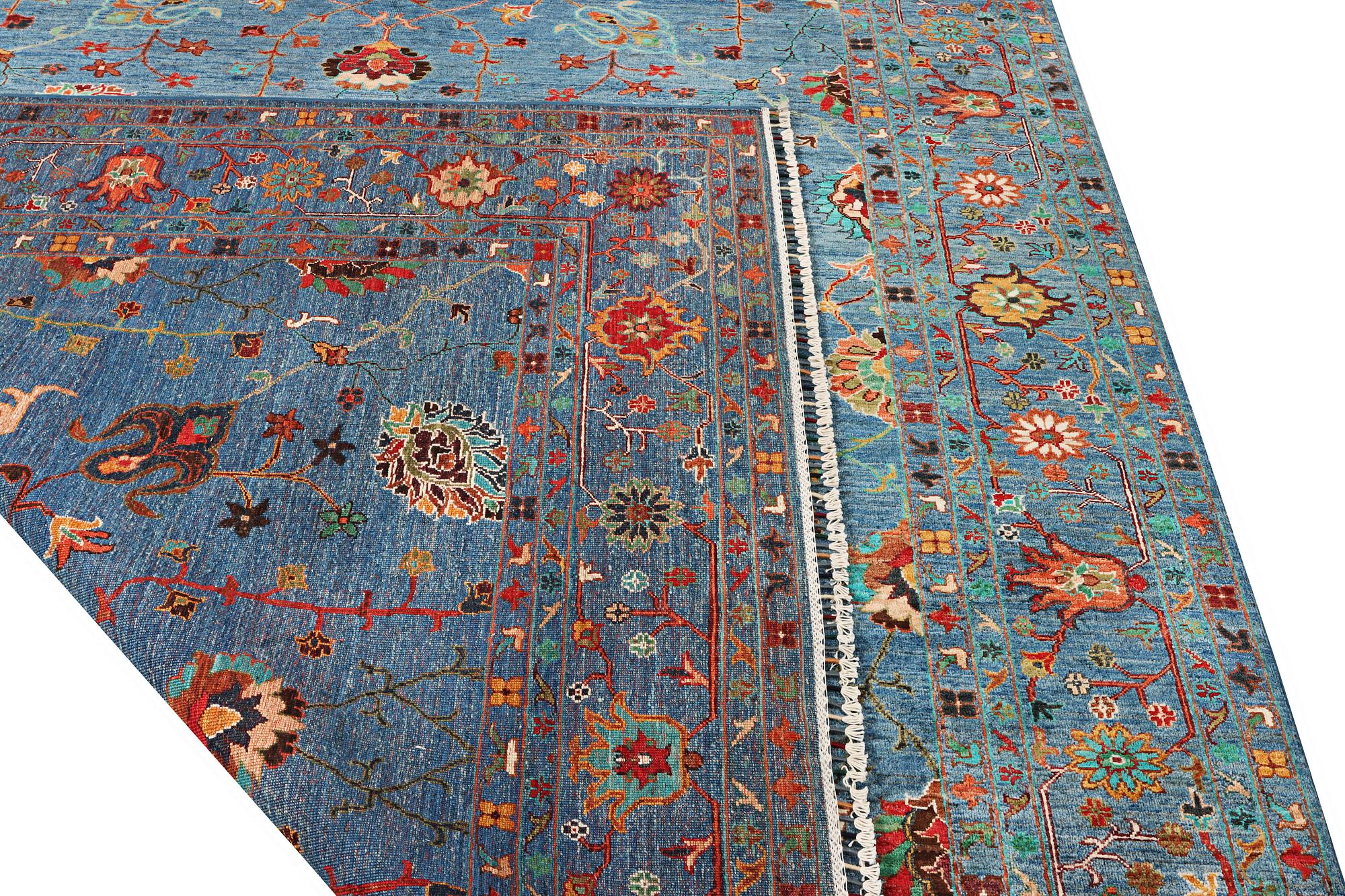 A Khorjin carpet with a Ziegler pattern, c. 307 x 252 cm.
