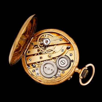 FICKUR, 18 k guld, omkring år 1900.