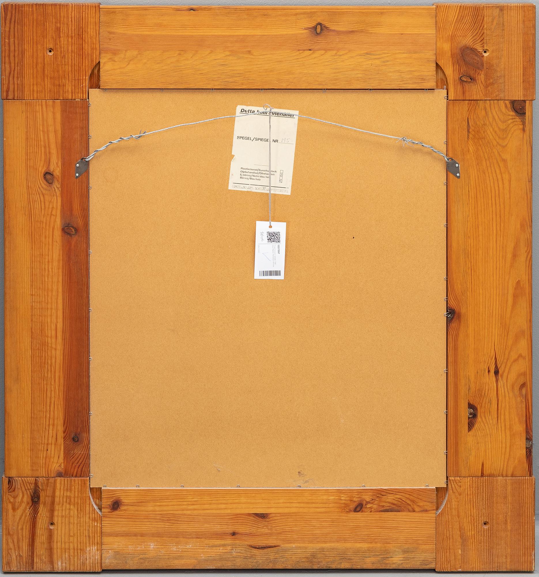 Troed Nilsson, spegel, "195", Glas-Mäster Markaryd, 1970-tal.