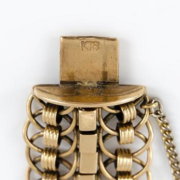 ARMBAND, guld 18K, stämplad karathalt, 1900-tal. Vikt ca 30,5 gram.