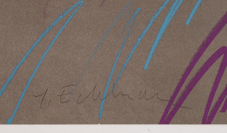 Yrjö Edelmann, färglitografi, 1986, signerad EA VII/XX.