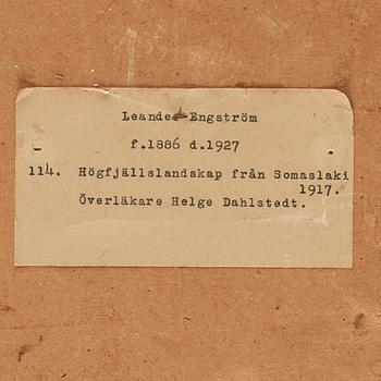 Leander Engström, "Högfjällslandskap från Somaslaki" (From Somaslaki).