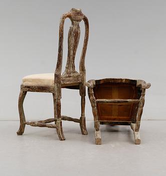 STOLAR, 1 par, rokoko, 1700-talets andra hälft.