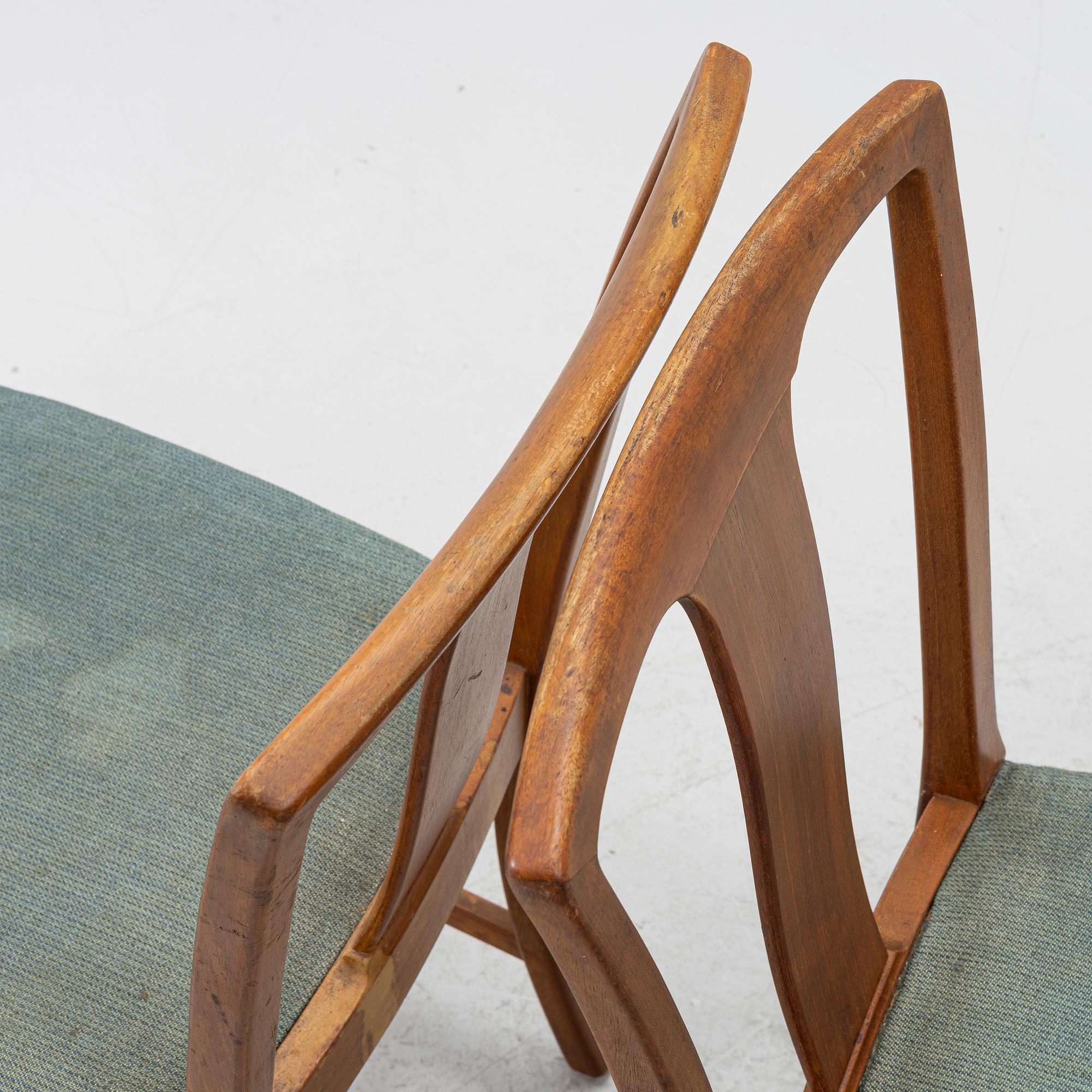Runar Engblom, four chairs, for the Stockholm Handicraft Association, 1940s-50s.