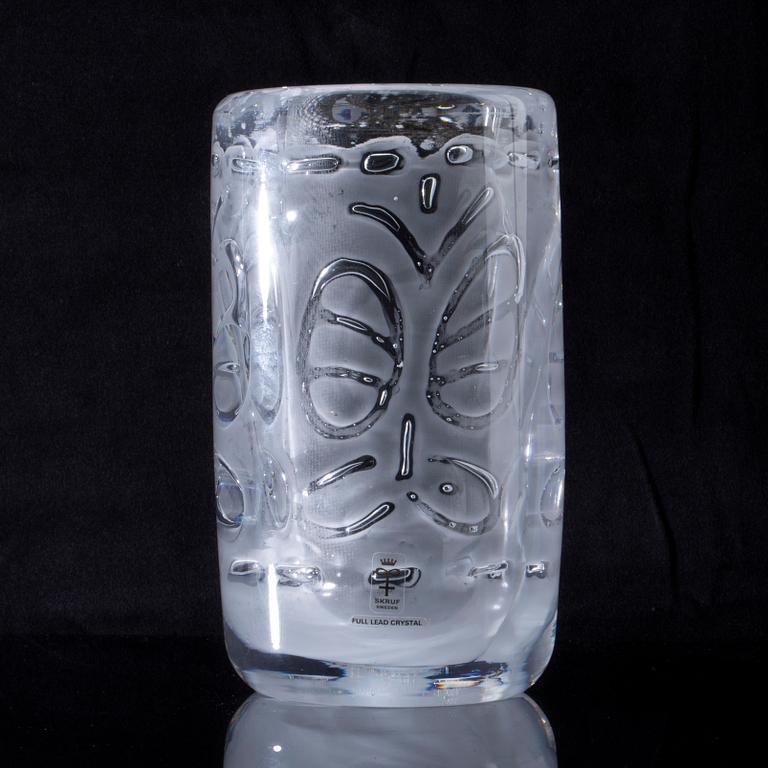 Bengt Edenfalk, a signed Skruf glass vase.