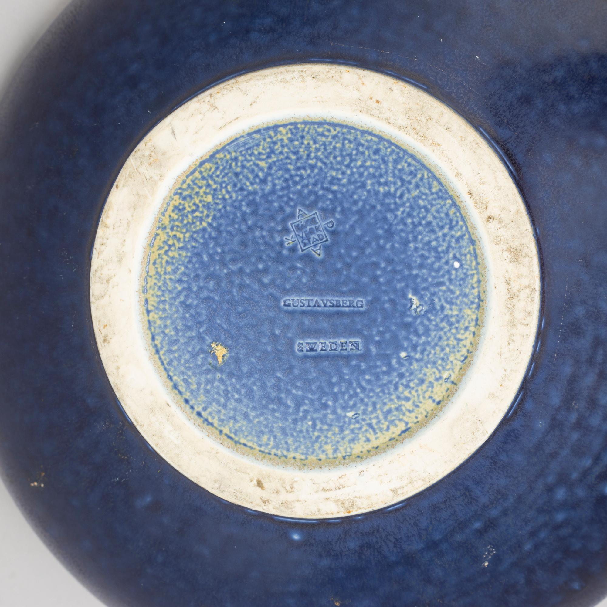 A stoneware bowl, Kåge verkstad, Gustavsberg, 1950's.