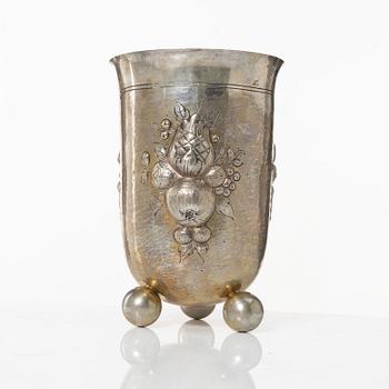 Bägare, silver, barockstil, CG Hallberg, Stockholm 1906.