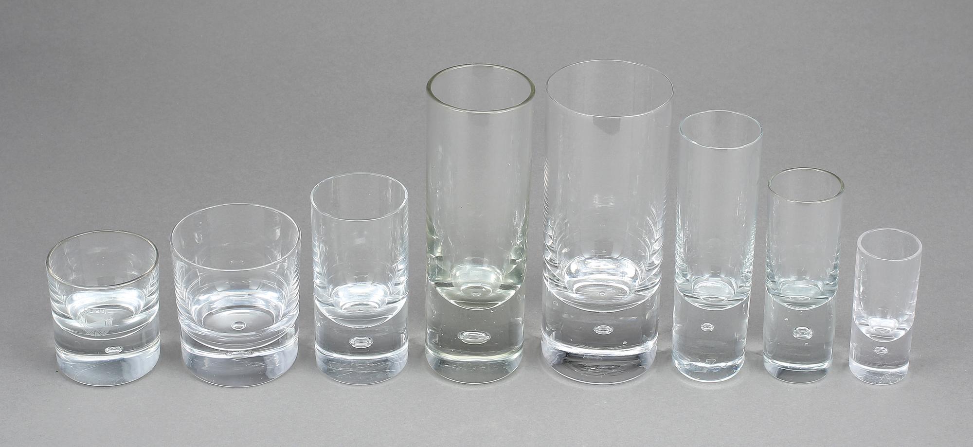 GLASSERVIS, 44 delar, "Pippi", Walter Hickman, Kosta, 1960-tal.