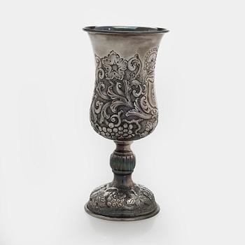 A footed silver beaker, Finnish control marks, Helsinki 1970.