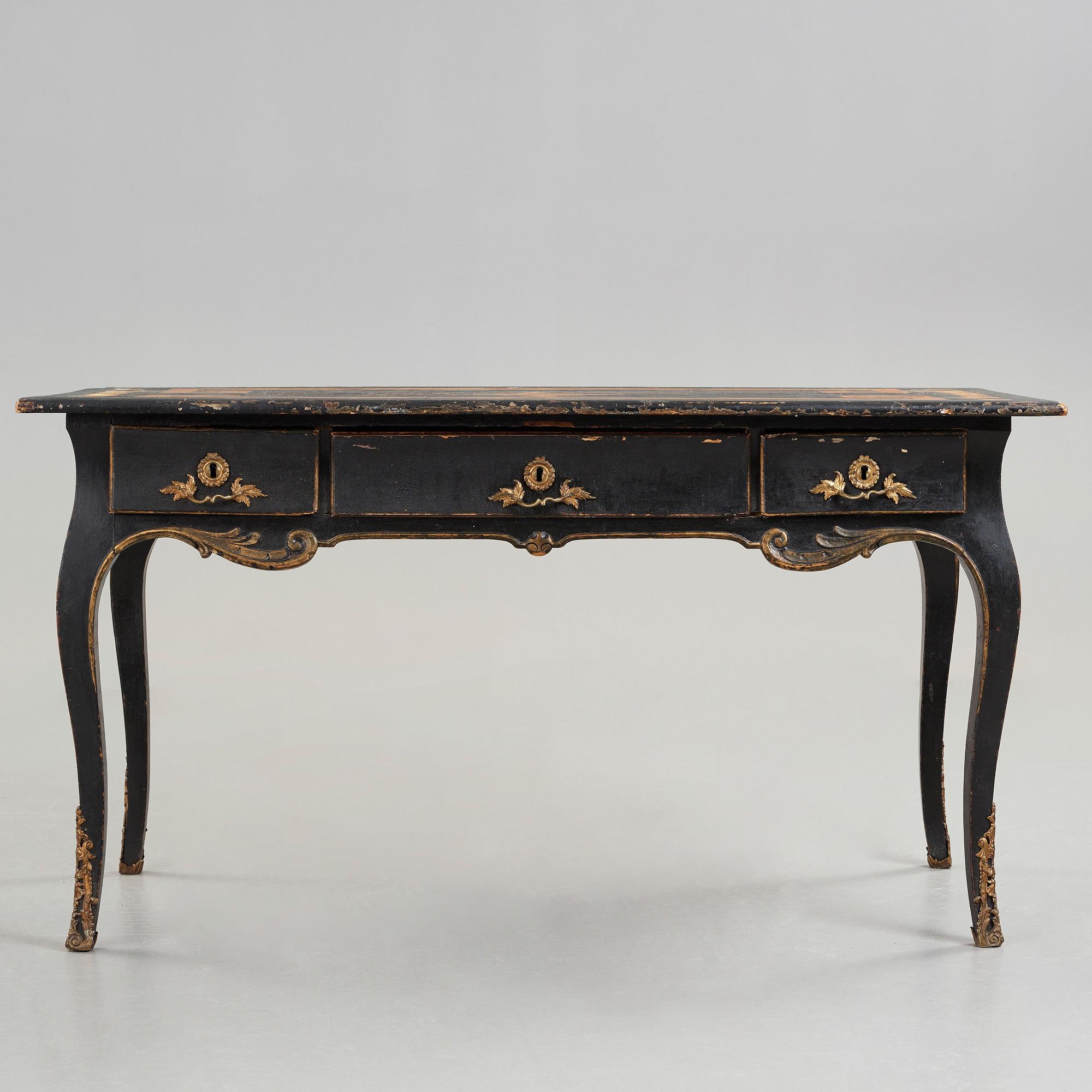 SKRIVBORD, Sverige 1700-talets andra hälft, Rokoko.
