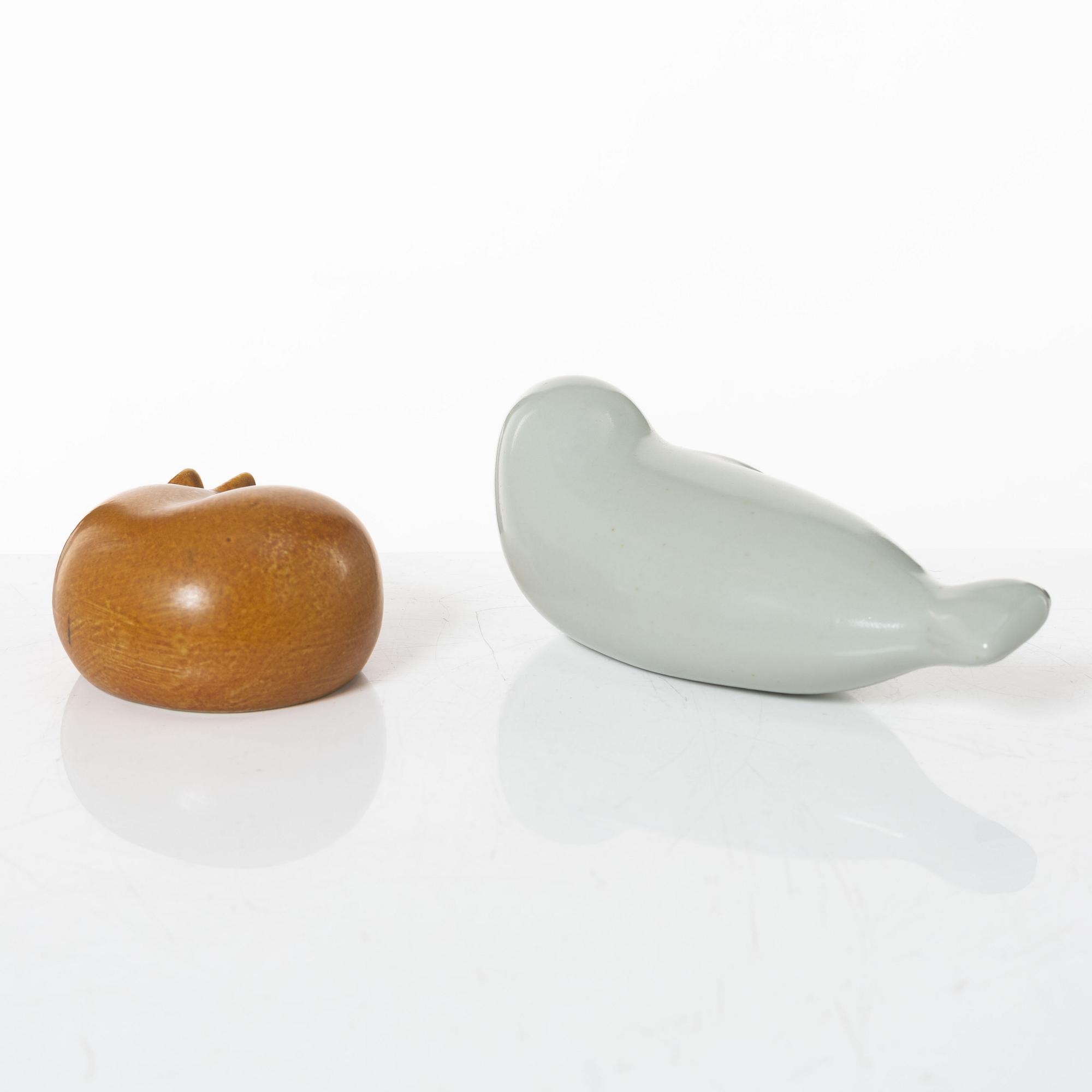 Lisa Larson, a set of six stoneware figurines, Gustavsberg.