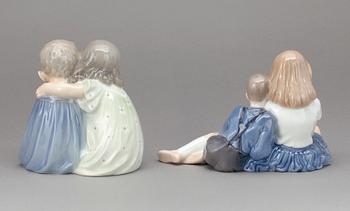 FIGURINER, 2 st, porslin, Royal Copenhagen.