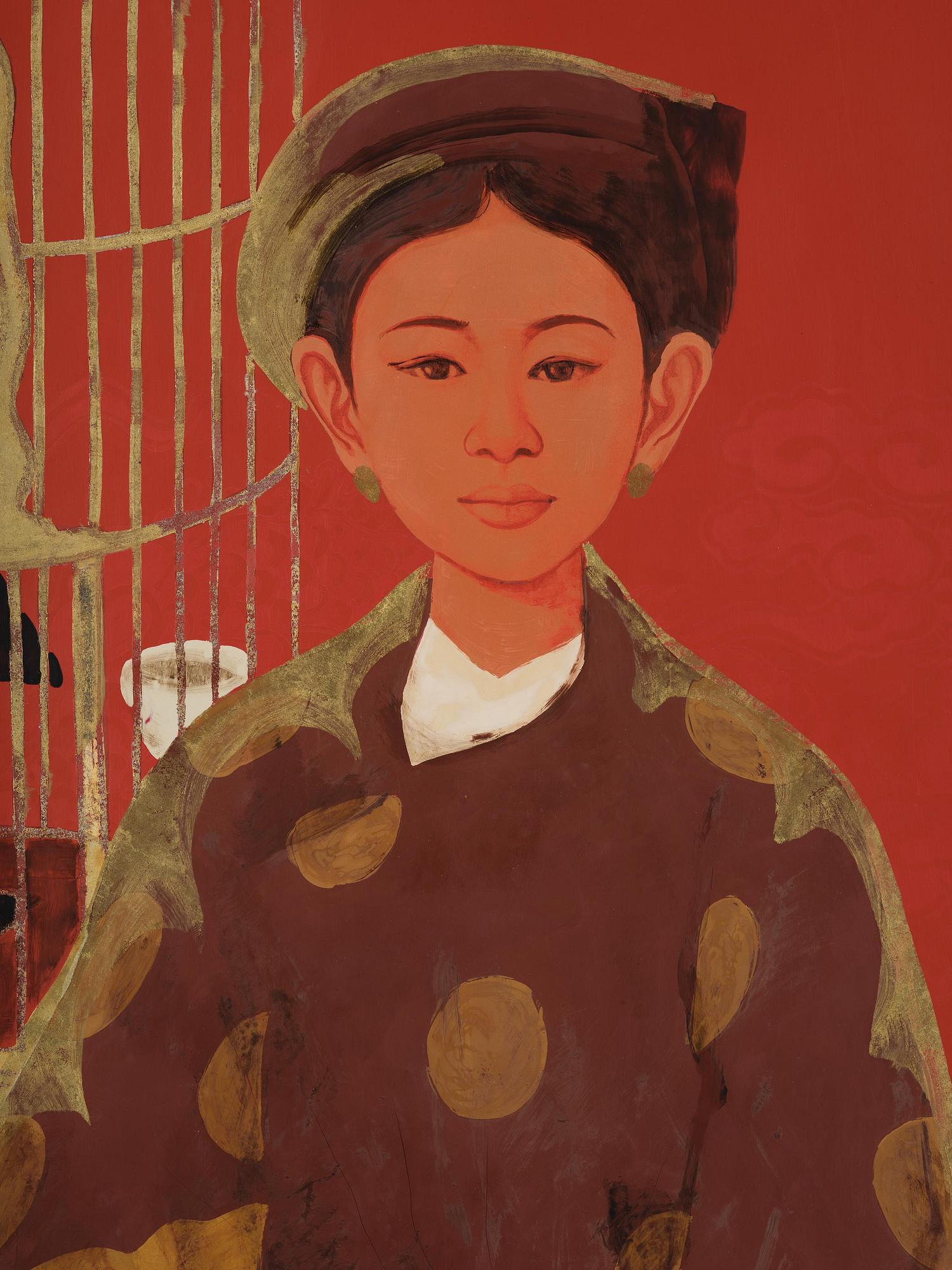 Bui Huu Hung, 'Royal Lady with Bird Cage'.
