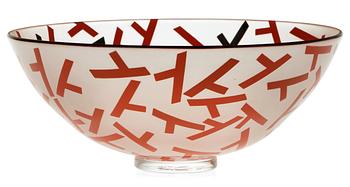 889. A Klas-Göran Tinbäck blasted glass bowl, 1995.