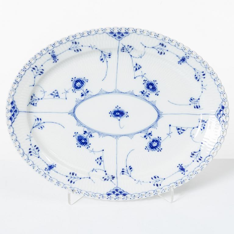 Royal Copenhagen, seven service pieces, 'Blue Fluted', Denmark.