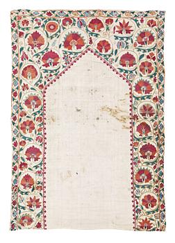 963. ANTIQUE UZBEK SUZANI. 124 x 86 cm.