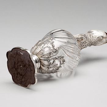 Vinkanna, Frankrike 1800-talets mitt, silver och glas.