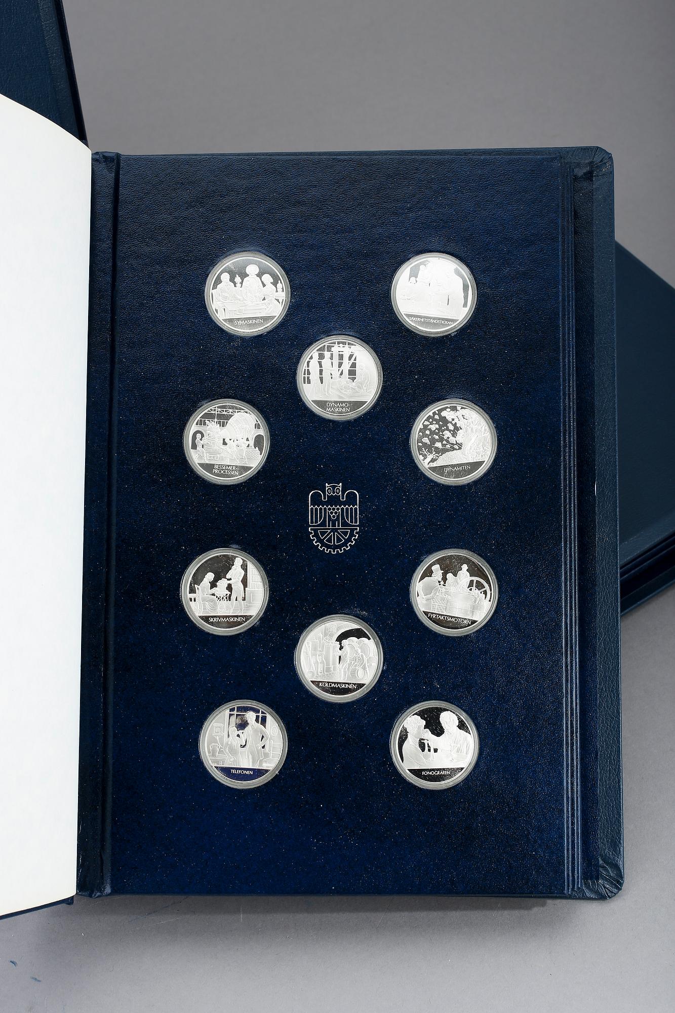 SAMLARMYNT, sterlingsilver, 100 st. Franklin Mint.