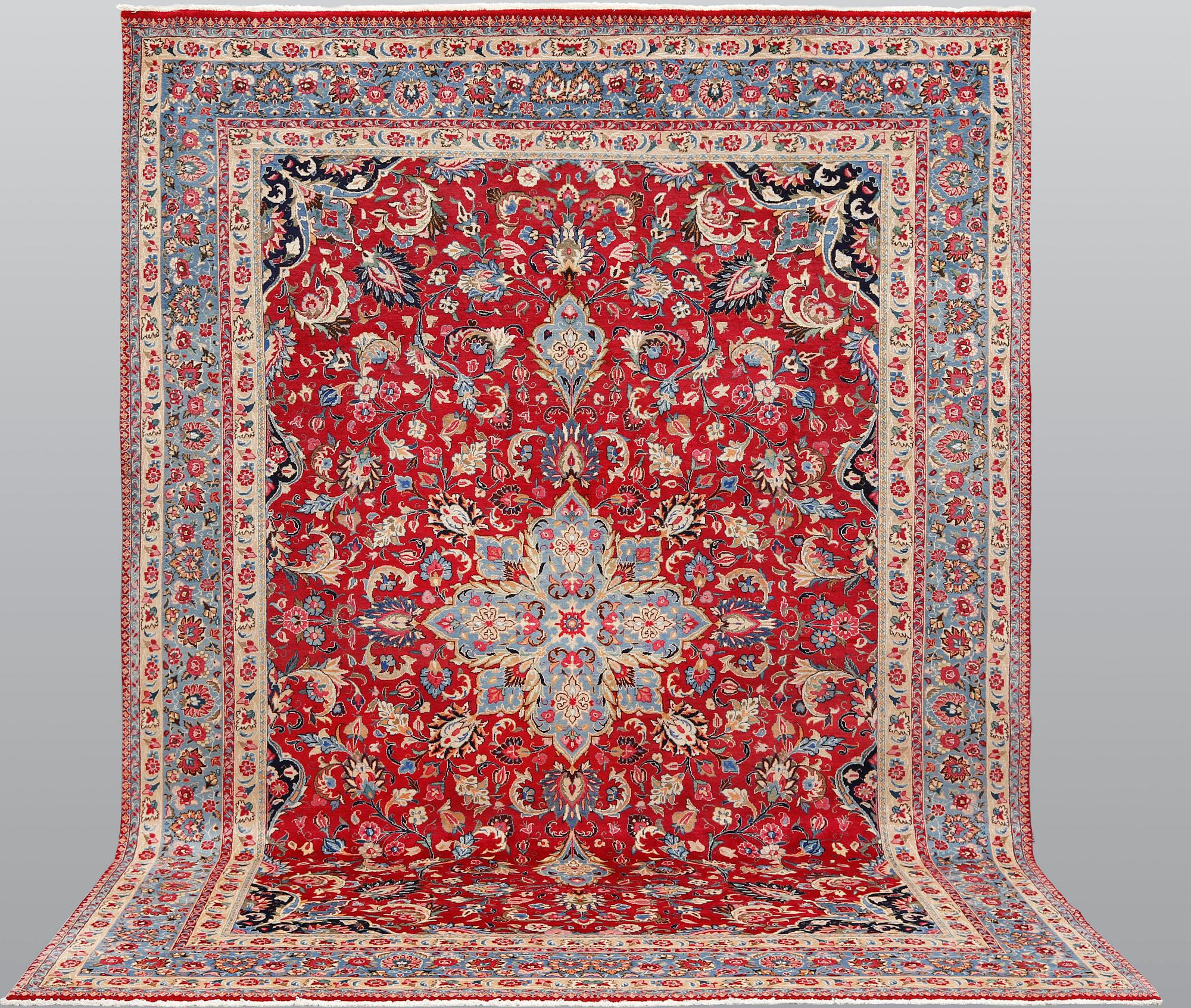A carpet, Old Mashad, ca 342 x 252 cm.