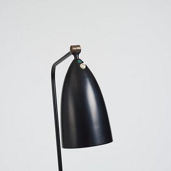 Greta Magnusson Grossman, a black lacquered 'G-33' (Grasshopper) floor light, Bergboms, Malmö Sweden 1950s.