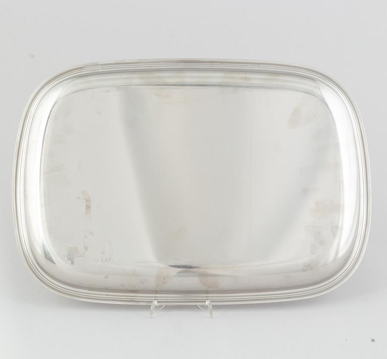 Folke Arström, besticksservis, 92 delar, samt bricka, såssnipa och shacker, rostfritt stål, "Thebe", Gense.