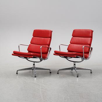 A pair of model EA 216 lounge chairs by Charles and Ray Eames for Vitra, designed 1969.