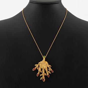 Pendant/brooch with chain "Leaf Veined Hand", Joies/Salvador Dali.