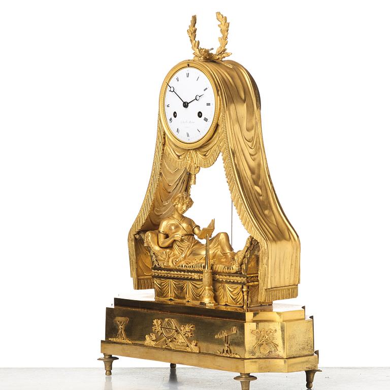 A French Empire Claude Galle mantel clock, beginning of the 1800's.