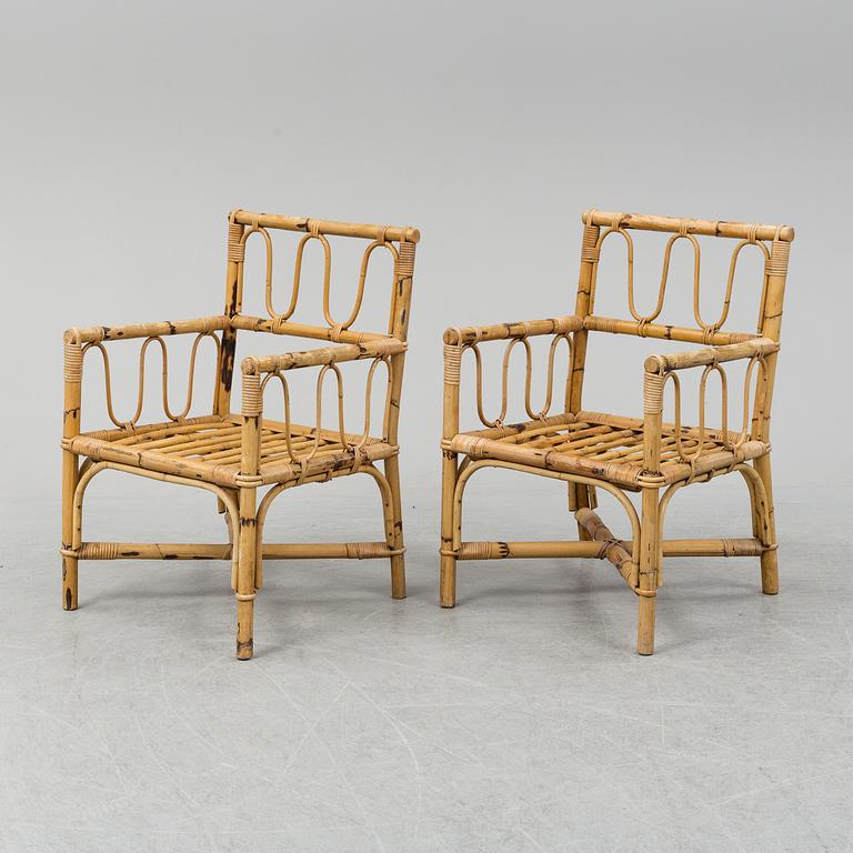 A pair of armchairs, mid 20th century.