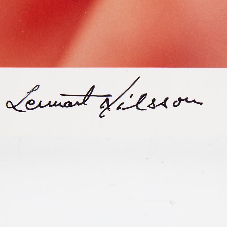 LENNART NILSSON, cibachrome, numbered 7/10, signed Lennart Nilsson. Also signed by Gillis Hägg on verso.