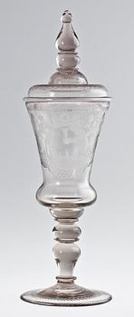 GLAS med LOCK, glas, Tyskland, 1800-tal.