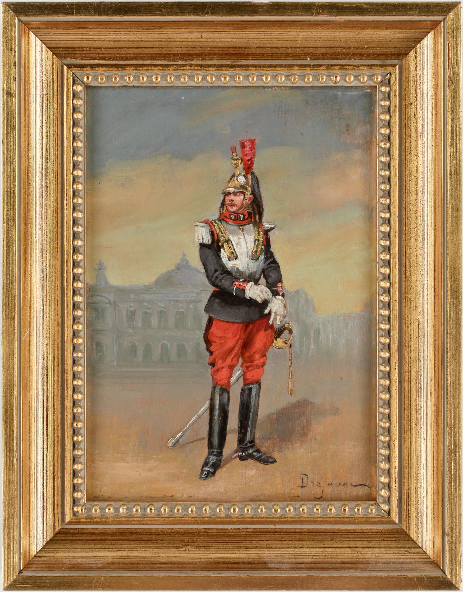 OKÄND KONSTNÄR, olja på pannå, bärs sign "Drejean", 1900-talets andra hälft.