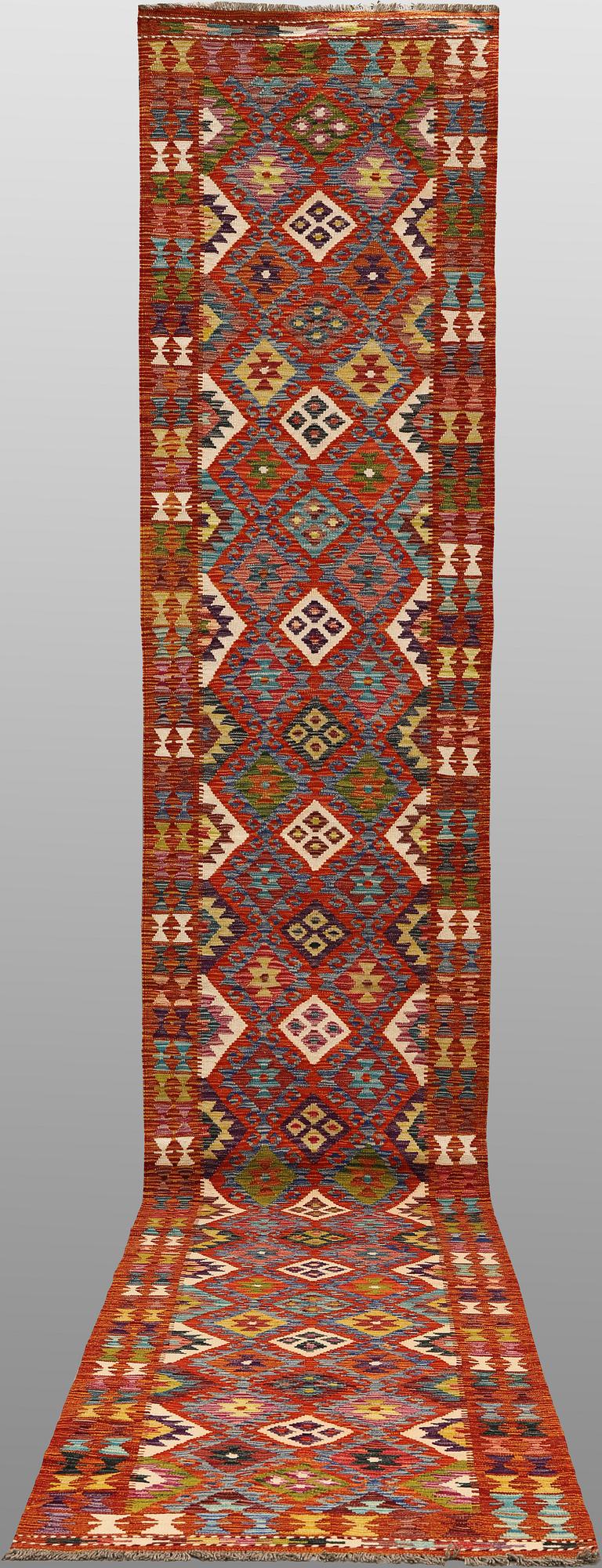 Gallerimatta, Kelim, ca 535 x 88 cm.
