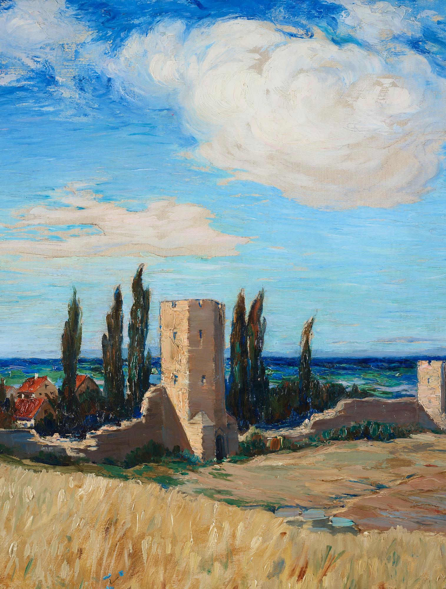 Ingeborg Westfelt-Eggertz, View over Visby City Wall from Nordergravar.